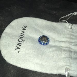 Pandora blue murano spiral